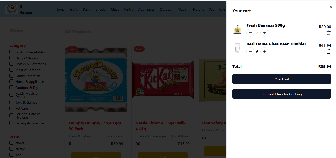 E-commerce cart
